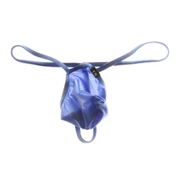 Men's Low Waist Underwear Men Sexy Jockstrap Gay Thongs Fashion G Strings Smooth Ice Silk Nylon Thong Mens Underpants