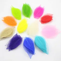 Lucia Crafts 40pcs/100pcs Random Mixed Color Natural skeleton leaves for Party Home Decor DIY Handmade Materials C0702 Y0630