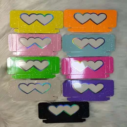 Whole Paper Eyelash Packaging Boxes In Bulk 25MM Mink Lash Case with Custom Logo 100Pcs Makeup Boxes Cilios7572081