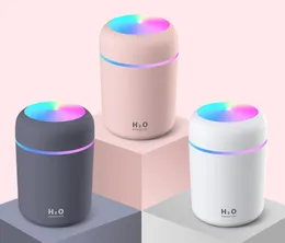 Portable Mini Humidifier, 300ml Small Cool Mist, USB Personal Desktop Humidifier for Baby Bedroom Travel Office Home, Auto Shut-Off, 2 Mist Modes, Super Quiet, White,Pink