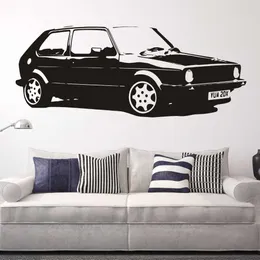 Removable Vintage XL Large Car Golf GTI Mk1 Classic Wall Art Decal Sticker Home Decoration Art Mural Paper Car Sticker A-100 210705