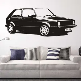 取り外し可能なビンテージXL大きい車のゴルフGTI MK1古典的な壁アートデカールステッカーホーム装飾アート壁画紙車のステッカーA-100 210705