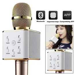 Microphones Handheld Microphone Bluetooth Wireless KTV With Speaker Mic Loudspeaker Portable Karaoke Player in retail bag High Quality