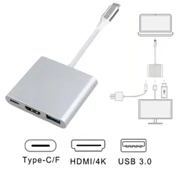 Typ C Hub USB C Stacja dokująca typu C do HD USB3.0 USB-C Adapter Ładowarka do telefonu komórkowego Converter 3 w 1 wysokiej jakości