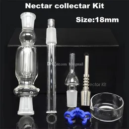 Nectar Collector 키트 흡연 액세서리 18mm 티타늄 네일 등급 2 미니 유리 파이프 오일 장비 농축 물 짚