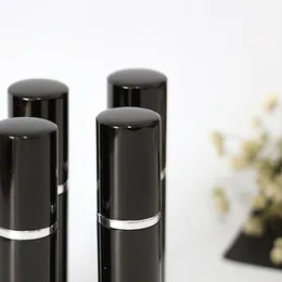 Taşınabilir Mini Parfüm Şişesi Siyah Renk 5 ML 10 ML Boş Şişeler Seyahat Alüminyum Sprey Atomizer Metal Parfüm Atomizer Püskürtücü Konteyner 5cc 10cc Kozmetik Şişeler