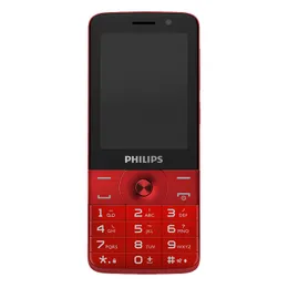 Oryginalne Philips E518 4G LTE Telefon komórkowy 512 MB RAM 4GB ROM Android 2.8 "Ekran 0,2 MP 2070MAH Długość smartf telefonu dla starszych rodziców Man Dzieci dzieci