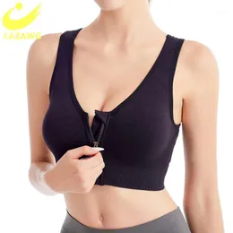 Reggiseno sportivo Yoga Crop Top Donna Palestra Fitness Reggiseni push up Donna Biancheria intima con cerniera ad alto impatto Abbigliamento sportivo Bralette Abbigliamento