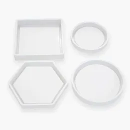 Formy odlewowe silikonowe odlewanie kryształowej formy przezroczystą epoksydową silikonową żywicą płynną formę DIY Flower Pot Base Coaster DAP202