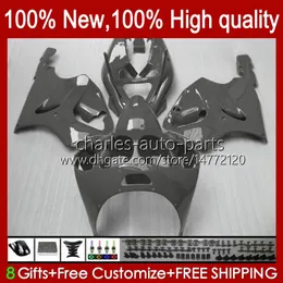 Bodywork full Body For KAWASAKI glossy grey NINJA ZX-750 ZX7R ZX750 ZX 7 R ZX 750 28HC.157 ZX 7R 1996 1997 1998 1999 2000 2001 2002 2003 ZX-7R 96 97 98 99 00 01 02 03 OEM Fairing