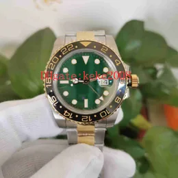 최고 품질 남성 시계 손목 시계 BP Maker 2813 무브먼트 40mm 116718 녹색 다이얼 두 톤 골드 스틸 세라믹 기계 자동 망 발광 시계