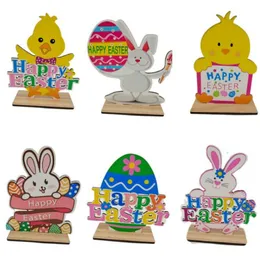 Partyzubehör „Frohe Ostern“ aus Holz zum Aufhängen, Kaninchen, niedlicher Hase, Anhänger, Girlande, Dekoration für Zuhause, DIY, Basteln, Schilderdekoration