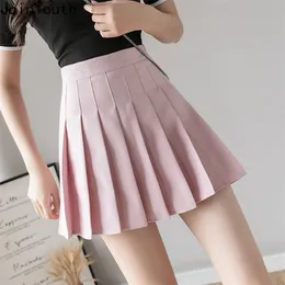 Joinyouth Sweet Mini Skirt Summer Plus Size High Waist Jupa Femme Roupas Fashion Pleated Short Faldas Kawaii Saia 7a1033 210708
