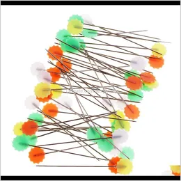 NOTIONS VERKTAGNING AVDELNINGSLEVERING 2021 50 bitar Boxed Straight Flower Head Patchwork Pins Dekorativ stift Sy Diy Quilting Crafts Dressm