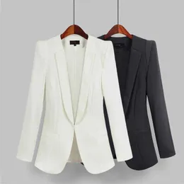 Trajes de negocios para mujer de talla grande Primavera Otoño Todo fósforo Mujeres Blazers Chaquetas Chaquetas Cortas Slim Blazer de manga larga Traje de mujer 210927