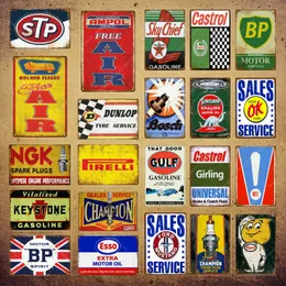 2021 Type Service Poster Metal Painting Vintage Tin Signs Garage Wall Decor Motor Oil Key Stone Gasoline Spark Plugs Advertising Plaques Man Cave BP Retro sign