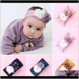 Bebê, MaternityBig Flor Menina Headbands Turbante Haarband Aessórios Nascido Criança Crianças Cabeça Cabeça Bandas de Cabelo Para Bebê Meninas Gota Entrega 202