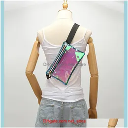 Bags Lage & Aessories50Pcs Waist Women Pvc Clear Bag Lady Laser Fanny Packs Shoulder Zipper Beach Sport Travle Bags Drop Delivery 2021 N76I