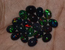 Nowa Etiopia Black Opal Gemstone Loose 6x8mm Oval Stone H1015