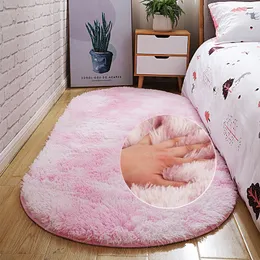 Bubble Kiss Oval Fluffy Carpet For Living Room Shaggy Bedroom Decor Mats Bed Decoration Store Hotel Area Rugs Home Floor Door Mat