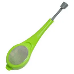 Creative Silicone Tea Tools Strainer Portable Green Silicone Teas Strains Tekanna Manuell Press Typ WH0410