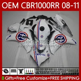 Injektionsform för Honda Body CBR1000 CBR 1000 RR CC 08-11 Bodywork 60No.22 CBR 1000RR 1000cc CBR1000RR 08 09 10 11 CBR-1000 2008 2009 2010 OEM FAIRING Blue R White