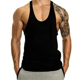 Brand Fitness Clothing MuscleGuys Canotta Bodybuilding Tanktop Männer Trainingskleidung für Mann Sportswear Gym Stringer Tanktop 210421