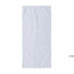 40 * 110 Sublimation Handduk Polyester Bomull Sublimation Blanks Handdukar Vit Termisk Överförings Face Cloth Printable WashCloth LLA10850
