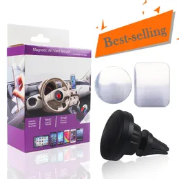 Car Mount Air Vent Magnetyczny Uniwersalny Uchwyt na telefon komórkowy Stojak Podróży UNIVERSAL Accessory Plastic Support z 360 stopni obrót