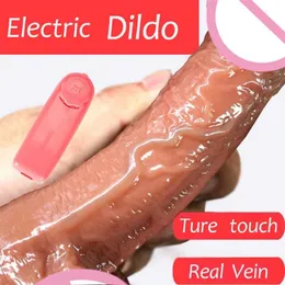 Skin Feeling Realistic Dildo Huge Penis Dick Soft Material With Suction Cup Sex Toys For Woman Female Masturbation 211018