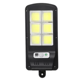 Solen Powered 4Cob / 6Cob LED Street Light Motion Sensor Vattentät Vägglampa Säkerhet Utomhusinredning med fjärrkontroll - liten