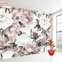 Retro Rose Zdjęcie 3D Tapety do salonu Papiery ścienne Home Decor Paper Mural Tapeta Walls Rolls Floral Papel de Parede