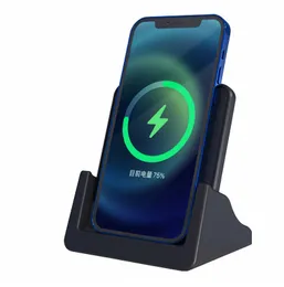 10w Wireless Chargers 5V 9V Quick Charging Station for Apple Samsung Android Phone Cellphone Dock Desktop Charge Watch Video Shelf Vertical Mobilephone Holder Base