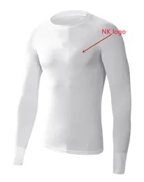 Outdoor Men's T -Shirts Sports Wicking Fitness Running Tees Tight-Dopasowany Baza Stretch Szybkoschnąca Koszulka Koszykówka z długim rękawem