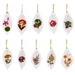 Bookmark Leaf Vein Pressed Floral Book Stopper With Raffia Tassel Flowers 1 Pack Dried Shaped