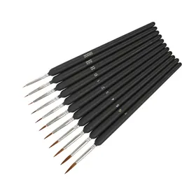 11 datorer Langhao Line Ritning Pen Set Line Hooking Målning Borstkant Oil Brush Wathercolor Pen Set för nybörjare Professional - 11st