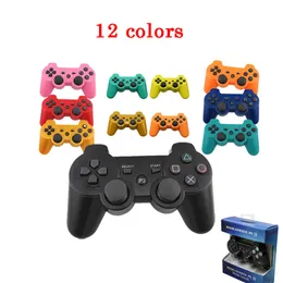 Trådlös Bluetooth Game Controller för PS3 Dual Vibration Joystick Gamepad Double Shock PlayStation med Retail Box Portable Videospel Palyer