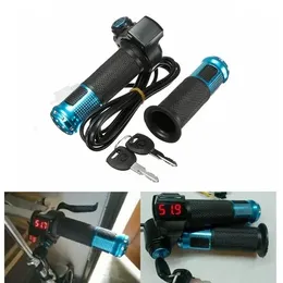 24V 36V 48V Scooter Ebike Electric Grecle Grip Handlebar LED Digital Meter