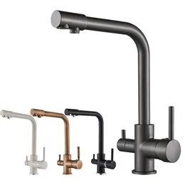 Black Grey Waterfilter Tap Kitchen Faucets Mixer Drinking Water Filter Kitchen Faucet Sink Tap Hot Cold Water Tap For Kitchen