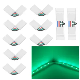 L FORM 4 PIN-kontakter Vinkeljusterbara belysningstillbehör LED-remsor Kopplingsdon 10mm Bredd 5050 3528 SMB LEDS-band Ljus 90 graders hörn