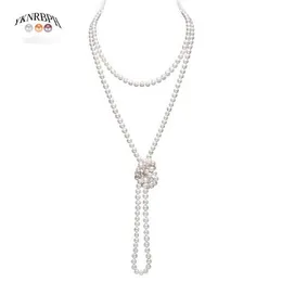 Yknrbph Natural Pearl Long Necklace Regalo di compleanno di lusso femminile