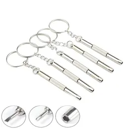 Mini 3 i 1 Keychain Key Ring Skruvmejsel Mobile Eyeglass Solglasögon Watch Repair Kit Tool Tools DH2014