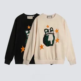남성 패션 트랙스 소년 HipHop Streetwear Tops 캐주얼 후드 편지 자수 스웨터 도매 unisex 풀오버 g 새끼 고양이 로고 스웨터