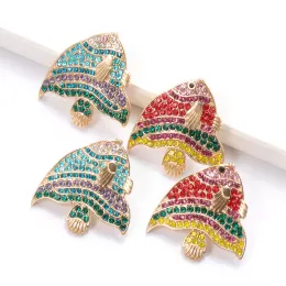 Fashion Dangle Jewelry Fish Geometry Earrings For Women Rhinestone Accessories Bohemia Gentle Pendant Elegant Girl Personality Gift