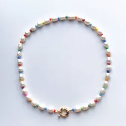 Barock pärlor Kvinnors halsband Bohemian Court Smycken 4a Natural Pearl Collier de Femmes Choker 2020 Trendig julklapp