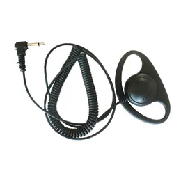 D Form Ear-Hook Receive Listing ENDAST Earpiece Headset Mic för Motorola Tvåvägs Radio Walkie Talkie HT750 HT1250 BPR40 CP110 CP150 CP200