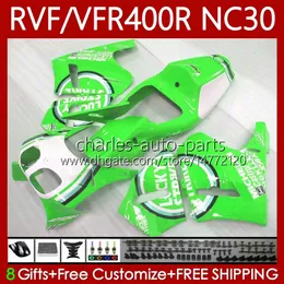 Carroçaria para Honda RVF400R NC30 V4 V4900 R VFR400R 89 90 91 92 93 79No.166 RVF400 RVF VFR 400 R 400RR VFR 400R Verde Lucky 1989 1990 1991 1992 1993 VFR400RR 89-93