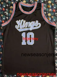 100% сшита #10 Mike Bibby Black Basketball Jersey Mens Women Yourd Mold Number Name Kine Jerseys XS-6XL