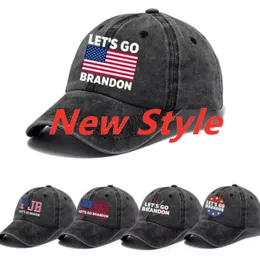 Chodźmy Brandon Baseball Cap Hats Supplies FJB Trump Supporter Rally Parade Cotton Hat Drukuj Daddy Kapelusze w magazynie