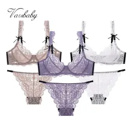 Varsbaby 3 sets / lote mais tamanho copo lingerie ultra-fino sutiã transparente conjunto x0526